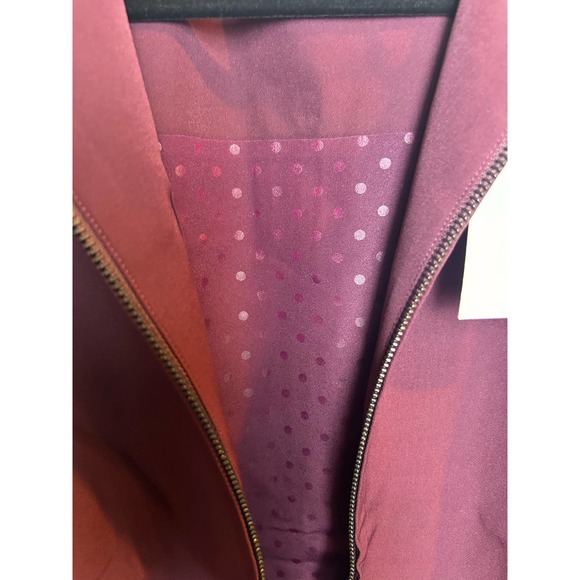 New StyleList by Micaela Burgandy Jacket Full Zip Blazer Size Medium - Picture 8 of 10